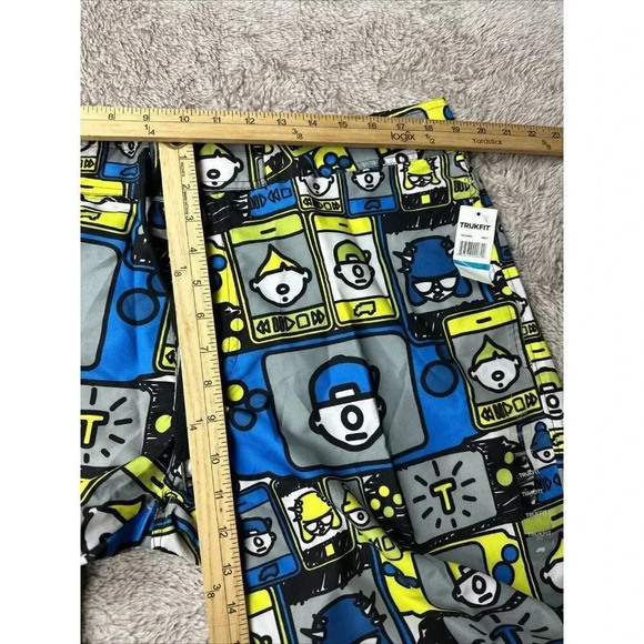 Trukfit Men’s  36 Swim Board Shorts Blue Green Gray Pockets Lil Wayne Pool Party - Picture 6 of 16